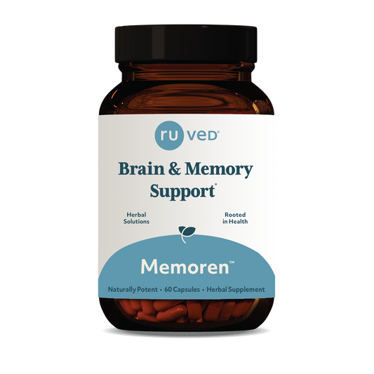Memoren Capsules - Cognitive Support Formula, 60 Vegetarian Capsules, Herbal Blend for Memory and Focus.