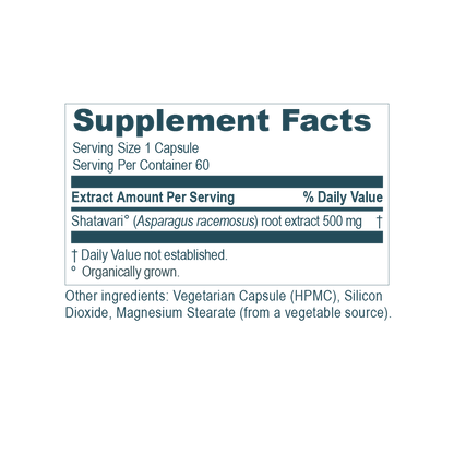 Shatavari Capsules Supplement Facts