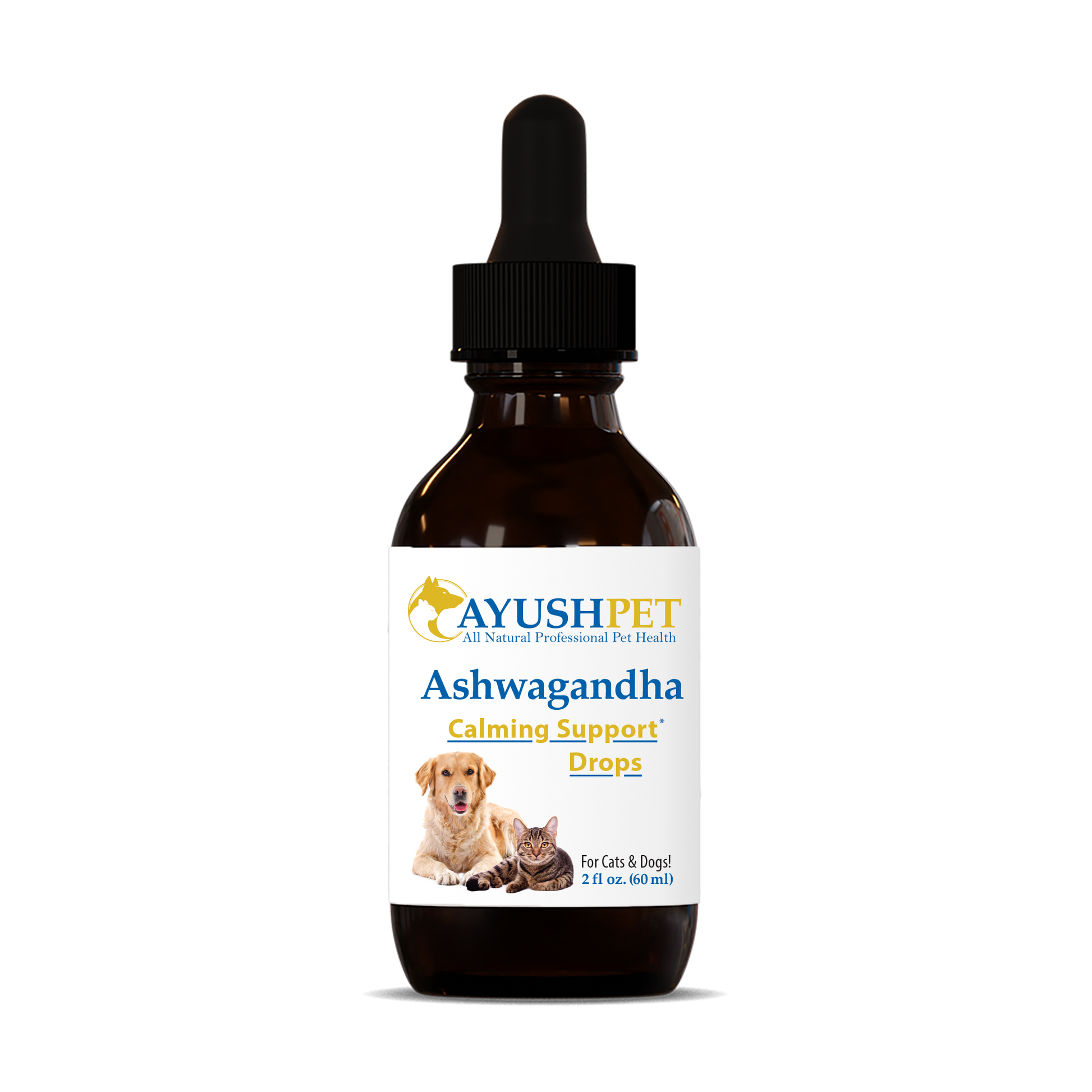 Pet Ashwagandha Drops are the complete all-natural solution for pet stress and cognitive health by ruved herbal supplements and ayush herbs