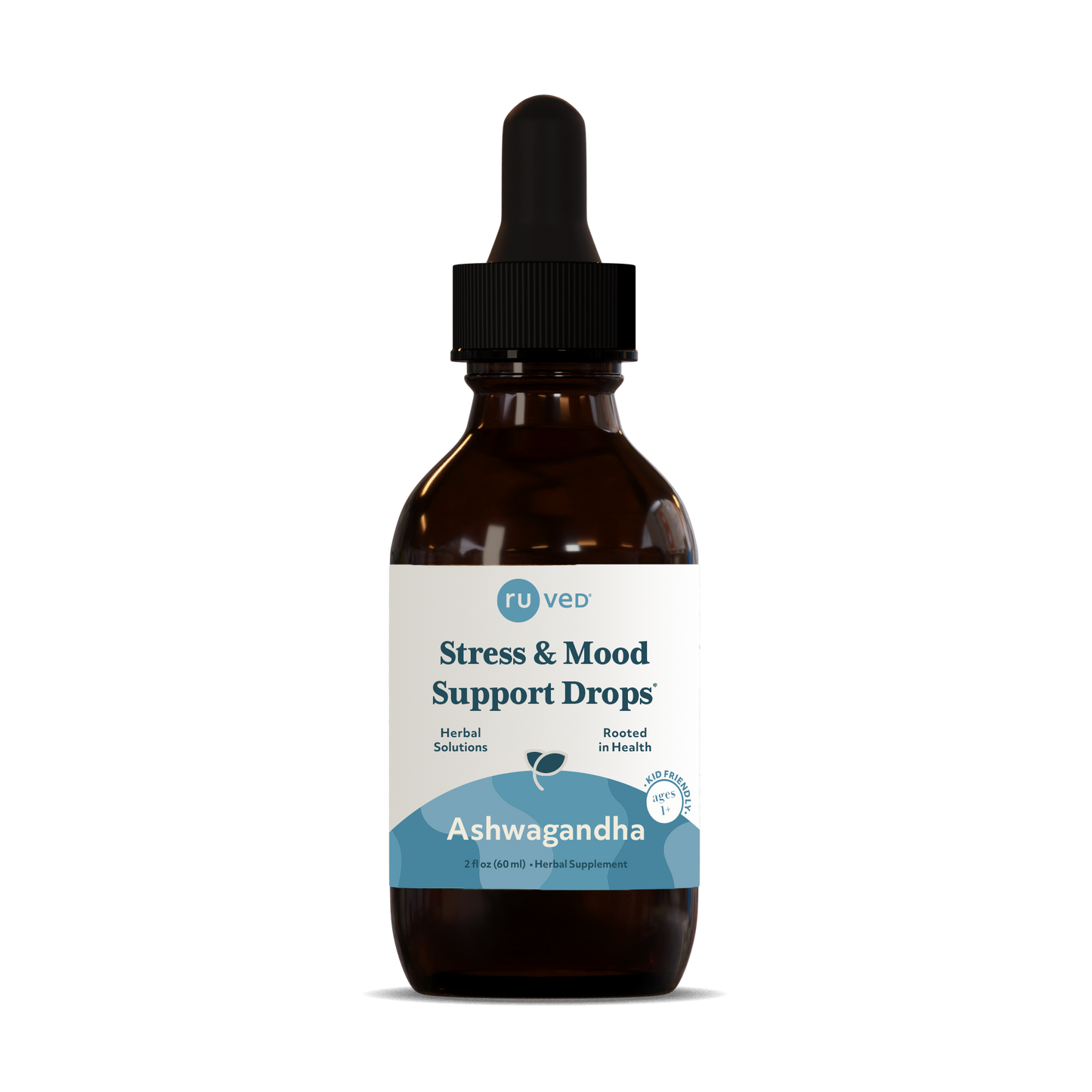 Ashwagandha Drops - Organic Herbal Extract Tincture, 60ml Bottle, Stress Relief and Energy Support.