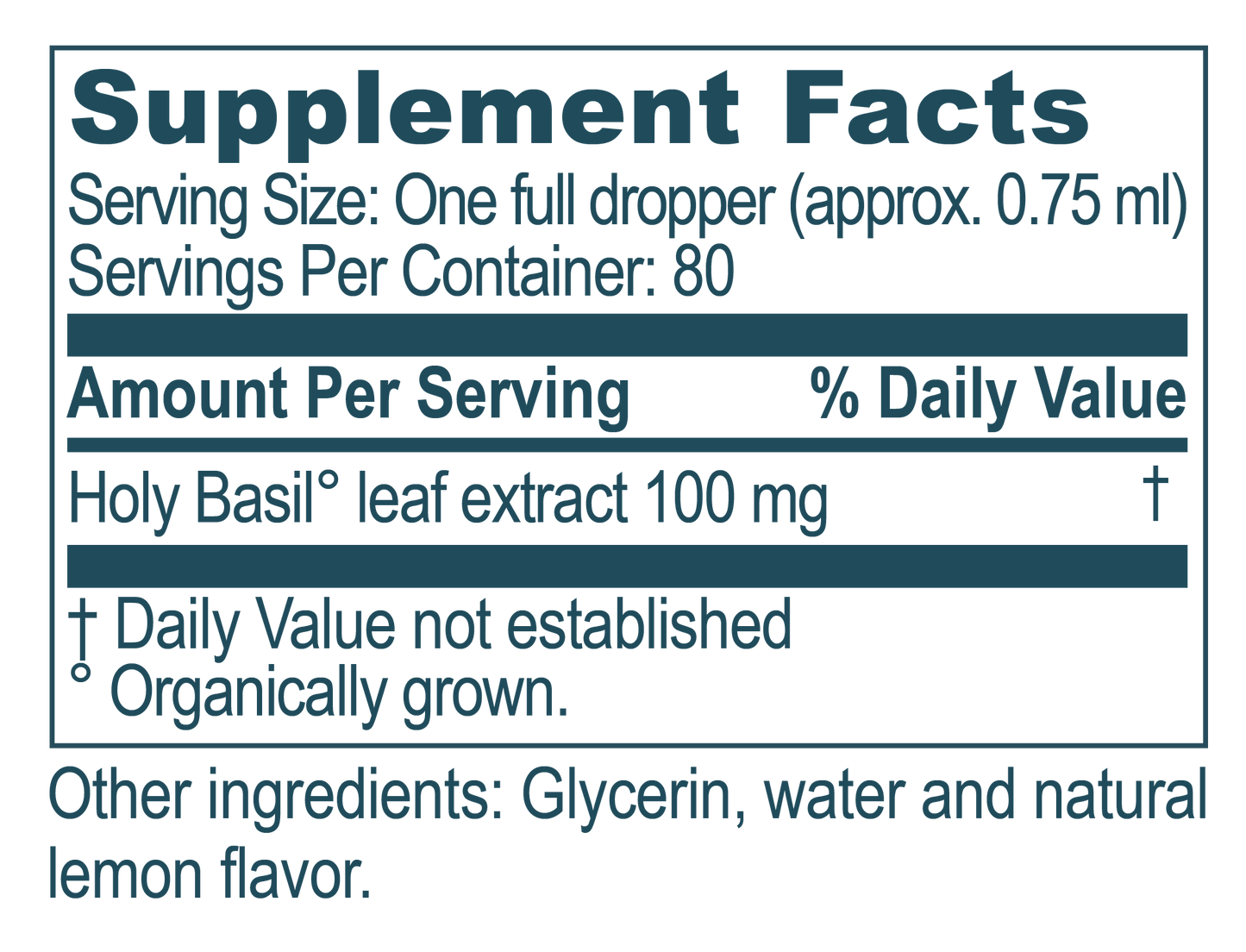 Tulsi drop supplements facts