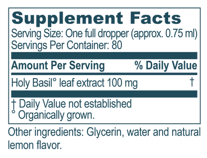 Tulsi drops Supplement Facts