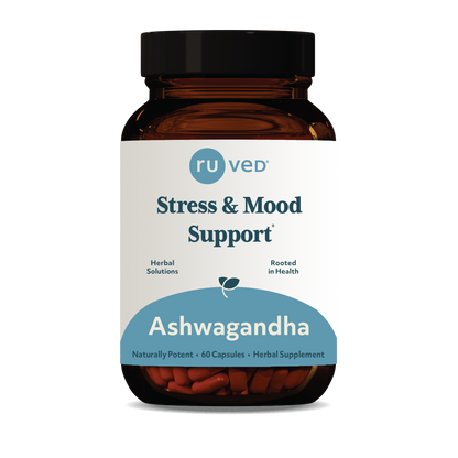 ashwagndha capsules and drops for stress and mood support by ruved herbal supplements and ayush herbs