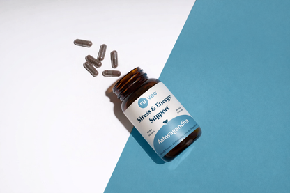 Ashwagandha Capsules Spilled on Table - Herbal Supplement for Stress Relief and Vitality, Organic Blend.