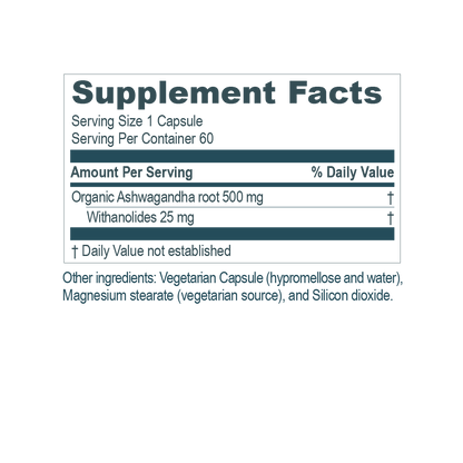 supplement facts of ashwagndha capsules and drops for stress and mood support by ruved herbal supplements and ayush herbs