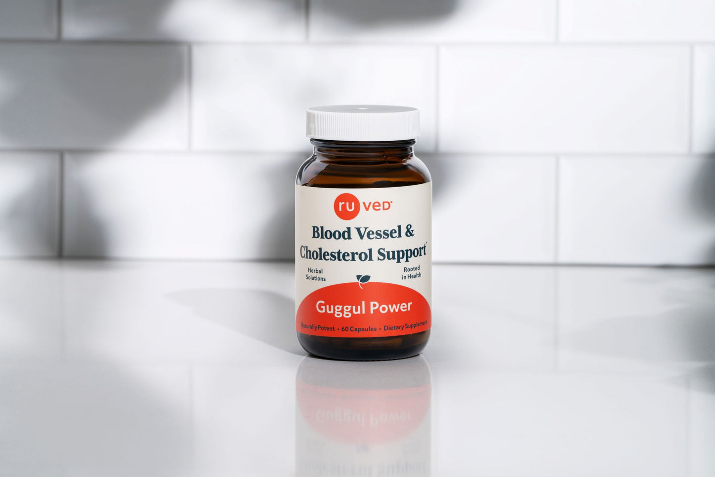 Guggul Power Blood Vessel & Cholesterol Support on Kitchen Counter