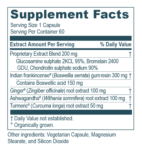 supplement facts paingon move daily Holistic Support for Healthy Joints and Muscles, Promotes Recovery and Comfort for Active People by ruved herbal supplements and ayush herbs